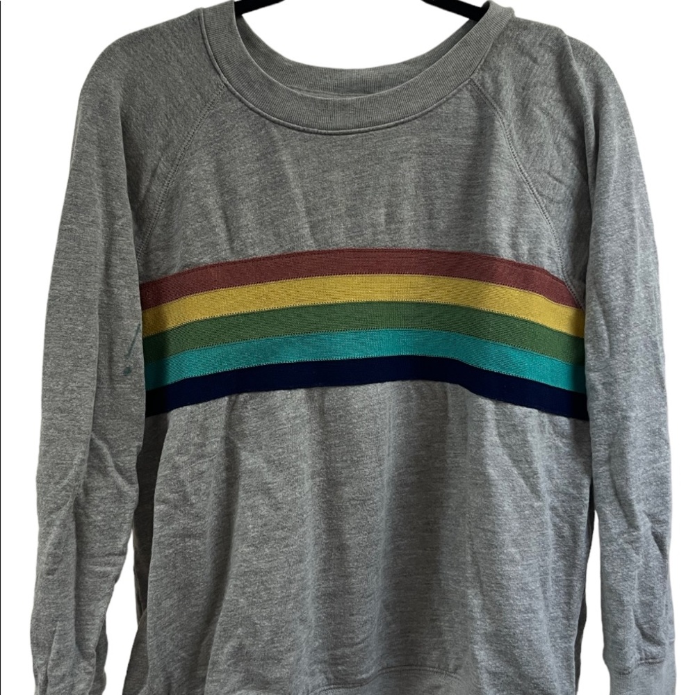 Sundry rainbow stripe sweatshirt